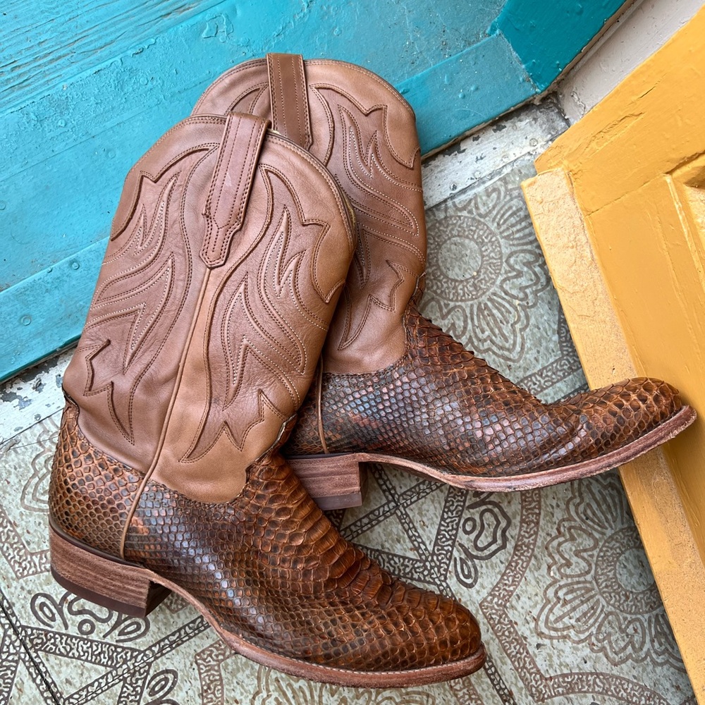 The Brady - Tecovas Cowboy Boots Python - Size 13D